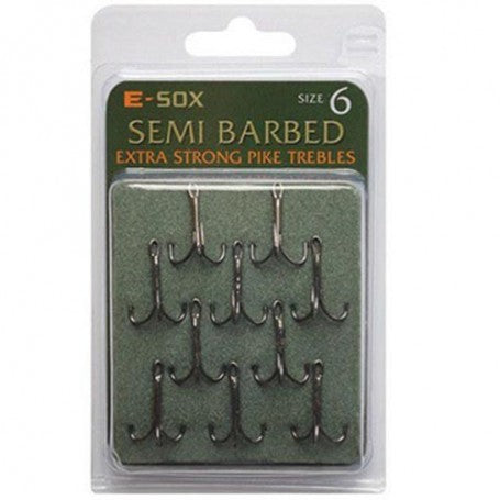 Drennan E-Sox Semi-Barbed Trebles Size 6