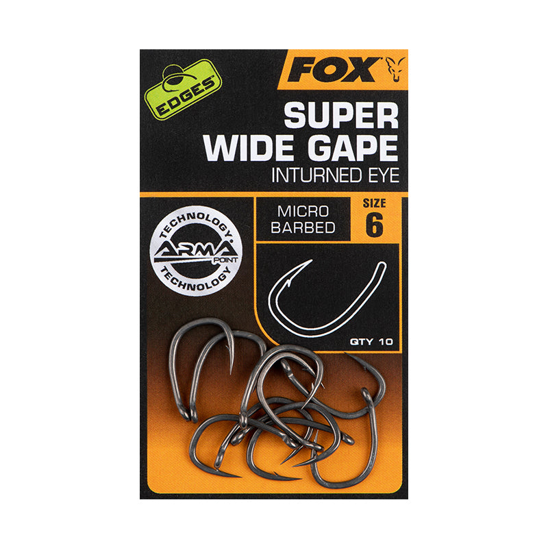 Fox Edges Micro Barbed Super Wide Gape (Inturned Eye)