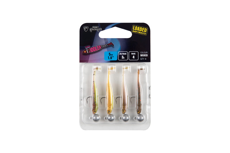 Fox Rage Micro Tiddler Fast Loaded UV Mixed Colour Pack 4cm