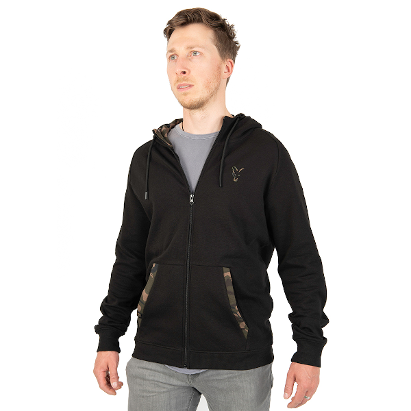 Fox Lightweight Zip Hoodie - Black & Camo