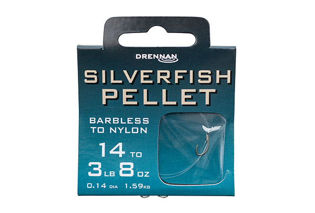 Drennan Barbless Silverfish Pellet Hooks To Nylon